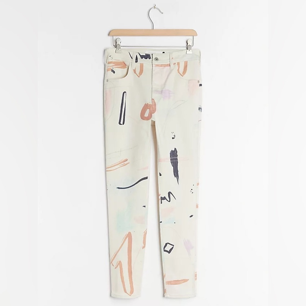 Anthropologie x Moglea Ultra High-Rise Slim Straight Jeans